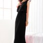 OASAP Elegant Sleeveless Maxi Dress With Chiffon Overlay, black, one size, OP28105