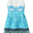 OASAP 2014 Vintage Jacquard Sleeveless Dress, blue, L, OP37421