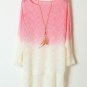OASAP Sweater, Ombre High-low Sweater, light pink, one size, OP31096
