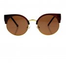 OASAP Vintage Round Sunglasses, dark brown, one size, OP28325