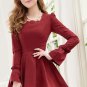 OASAP 2014 New Bell Sleeve A-line Dress, light green, L, OP37311