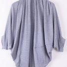 OASAP Vintage Batwing Shawl Cardigan, grey, one size, OP37070