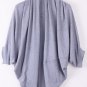OASAP Vintage Batwing Shawl Cardigan, blue, one size, OP37070