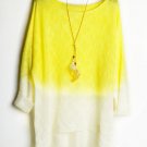OASAP Ombre High-low Sweater, yellow, one size, OP37066
