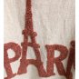 OASAP Batwing Sleeves Jumper with Paris Eiffel Tower Print, light gray, one size, OP426