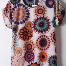 OASAP Bold Sun Flower Chiffon Top, one size, OP38109