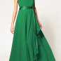 OASAP Slit Halter Evening Maxi Dress, green, M, OP39235