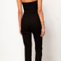 OASAP Jumpsuit, Sexy Strapless Pleated Jumpsuit, black, M, OP39174