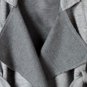 OASAP Goddess Women Long Sleeves Waist-tie Solid Grey Knit Coat, grey, L, OP53336