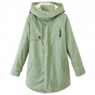 OASAP Essential Women Long Sleeves Olive Green Parka, olive green, XL, OP53236