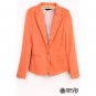 Refined Candy Color Blazer Women Foldable Sleeve Outwear Jacket Female Suit, orange, M, OP43211