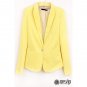 Refined Candy Color Blazer Women Foldable Sleeve Outwear Jacket Female Suit, orange, M, OP43211
