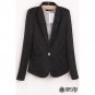 Refined Candy Color Blazer Women Foldable Sleeve Outwear Jacket Female Suit, yellow, L, OP43211