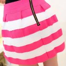High Waist Striped Skirt, pink, one size, OP34285