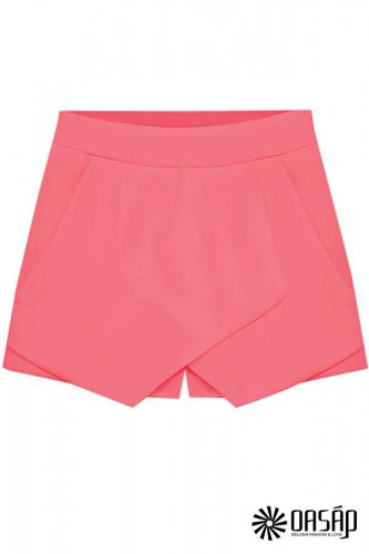 Stunning Solid Tulip Shorts Women Side Zipper High Waisted Shorts, blush, S, OP44376