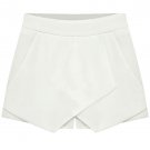 Stunning Solid Tulip Shorts Women Side Zipper High Waisted Shorts, white, L, OP44376