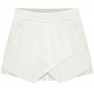 Stunning Solid Tulip Shorts Women Side Zipper High Waisted Shorts, white, XXL, OP44376