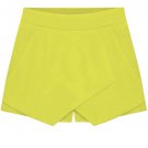 Stunning Solid Tulip Shorts Women Side Zipper High Waisted Shorts, yellow, XL, OP44376