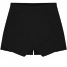 Stunning Solid Tulip Shorts Women Side Zipper High Waisted Shorts, black, L, OP44376