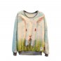OASAP Lovely Rabbit Print Sweatshirt, azure, one size, OP26169