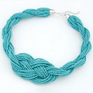 OASAP Beaded Multi-strand Necklace, blue, one size, OP37233