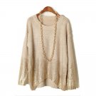 OASAP Gradient Loose Fit Sweater, light beige, one size, OP33508