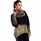 OASAP Gradient Loose Fit Sweater, black, one size, OP33508