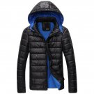 OASAP Cozy Sleek Hooded Man Long Sleeves Puffer Coat, black, XL, OP54549