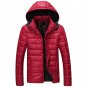 OASAP Cozy Sleek Hooded Man Long Sleeves Puffer Coat, red, M, OP54549