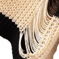 OASAP Black Beige Wide Stripes Print Loose Knit Sweater, black&beige, L, OP54644