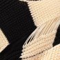 OASAP Black Beige Wide Stripes Print Loose Knit Sweater, black&beige, S, OP54644