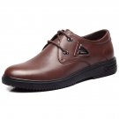 OASAP Man Casual PU Faux Leather Lace-Up Shoes, brown, EURO43/US8.5/UK8, OP55960