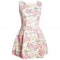 OASAP Women Sleeveless Essential Floral Pleated Princess A-Line Dress, pink, S, OP57216