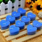 Heart-Shaped Smokeless Candles Romantic Love Creative Wedding Candles, blue, OP57926