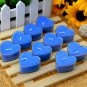 Heart-Shaped Smokeless Candles Romantic Love Creative Wedding Candles, blue, OP57926