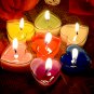 Heart-Shaped Smokeless Candles Romantic Love Creative Wedding Candles, blue, OP57926