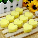 Heart-Shaped Smokeless Candles Romantic Love Creative Wedding Candles, yellow, OP57926