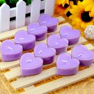 Heart-Shaped Smokeless Candles Romantic Love Creative Wedding Candles, purple, OP57926