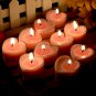 Heart-Shaped Smokeless Candles Romantic Love Creative Wedding Candles, pink, OP57926