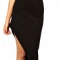 OASAP Charming Women Black One-Shoulder Asymmetric Dress, black, L, OP57734