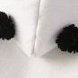 OASAP Women Long Sleeves Lovable Panda Pattern Hoodie, black&white, L, OP55578
