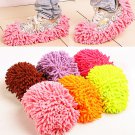 Chenille Household Wipe Floor Slippers Shoes Cover, color at random, one size, OP58015
