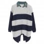 OASAP Fashion Women Long Sleeves Wide Stripes Knit Sweater with Slits, royal blue, one size, OP57962