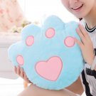Bear Paw Pattern Luminous Stuffed Toy with Music for Cushion Birthday Gift, blue, OP58867
