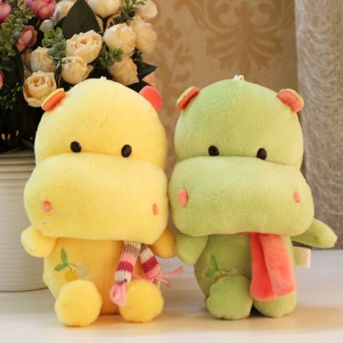 Hippo Cartoon Animal Stuffed Toy for Birthday Gift, color at random, OP58860