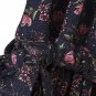 OASAP Women Long Sleeves Vintage Floral Medi Dress, multi, L, OP58873