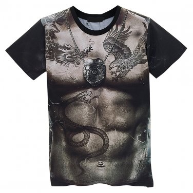 OASAP Lovely Graphic Women Round Neckline Short Sleeves Tee, unisex, bronze, XS, OP58924