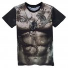 OASAP Lovely Graphic Women Round Neckline Short Sleeves Tee, unisex, bronze, M, OP58924