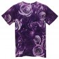 OASAP Lovely Graphic Women Round Neckline Short Sleeves Tee, unisex, purple, XL, OP58924