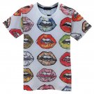OASAP Lovely Graphic Women Round Neckline Short Sleeves Tee, unisex, multi, S, OP58924